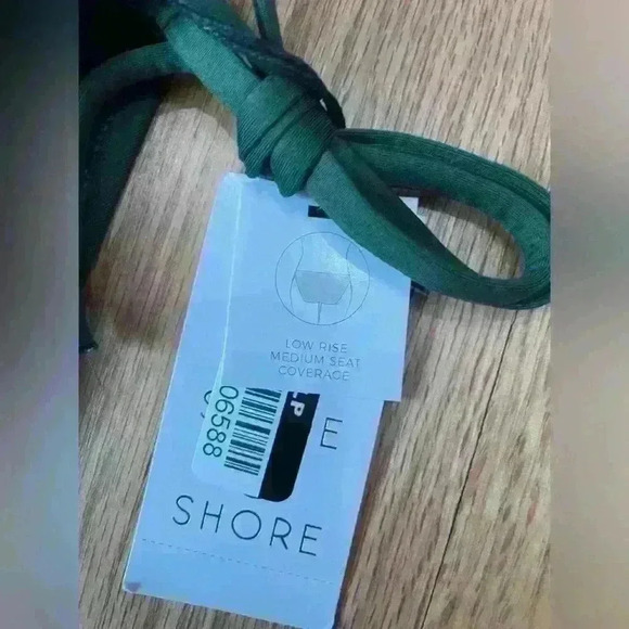 NWT! Shade & Shore Low Rise Medium Coverage Green Bikini Bottom Size Large - Picture 2 of 6